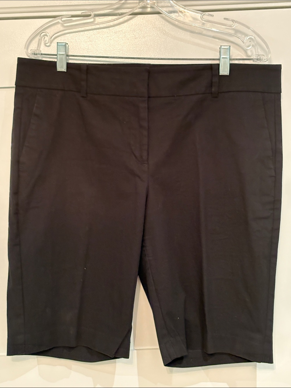 Ann Taylor Black Tailored Bermuda Shorts